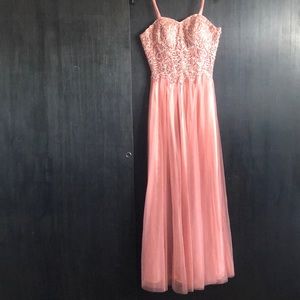 Strapless Lace-up Back Prom Dress